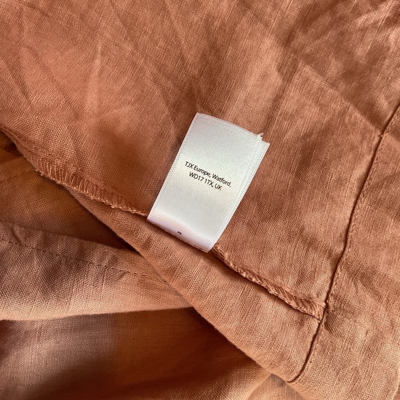 Catherine Malandrino Dusty Rose Belted Trench Coat 100% Linen Size Small - Picture 9 of 9